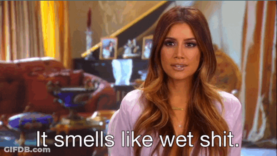Frida Karlsson Disgusted To Smelly Scent GIF