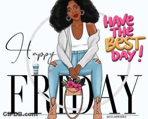 Friday Blessings Card With Flowers And Butterflies GIF