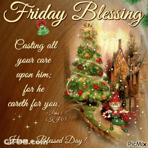 Friday Blessings Casting All Your Care Upon Him GIF