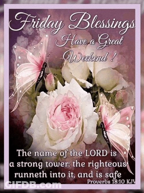 Friday Blessings The Name Of The Lord Strong GIF