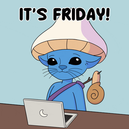 Friday Cat Smurf Cats Throwing Papers GIF