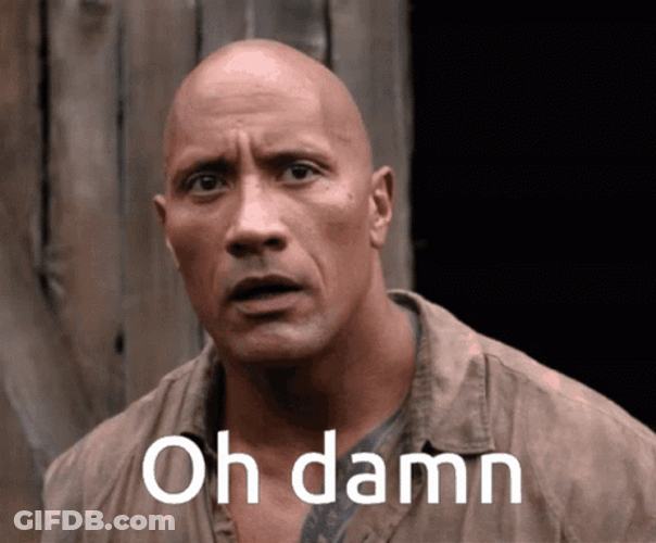 Friday Damn Surprised Dwayne The Rock Johnson GIF
