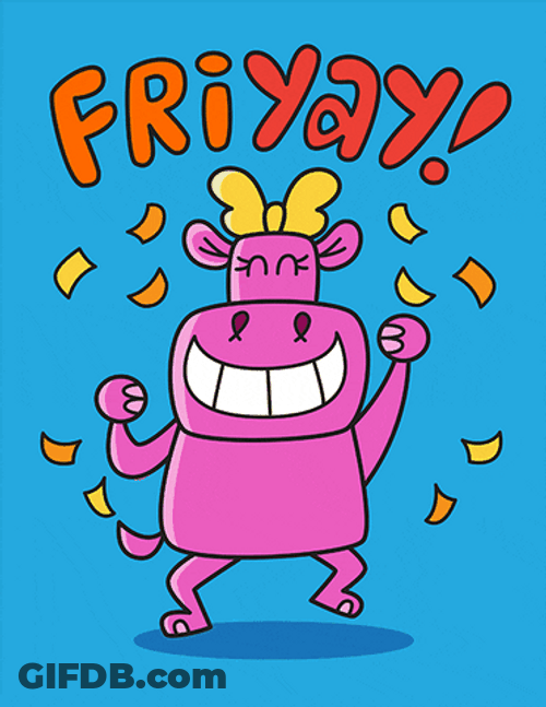 Friday Dance Fri Yay Pink Cow GIF
