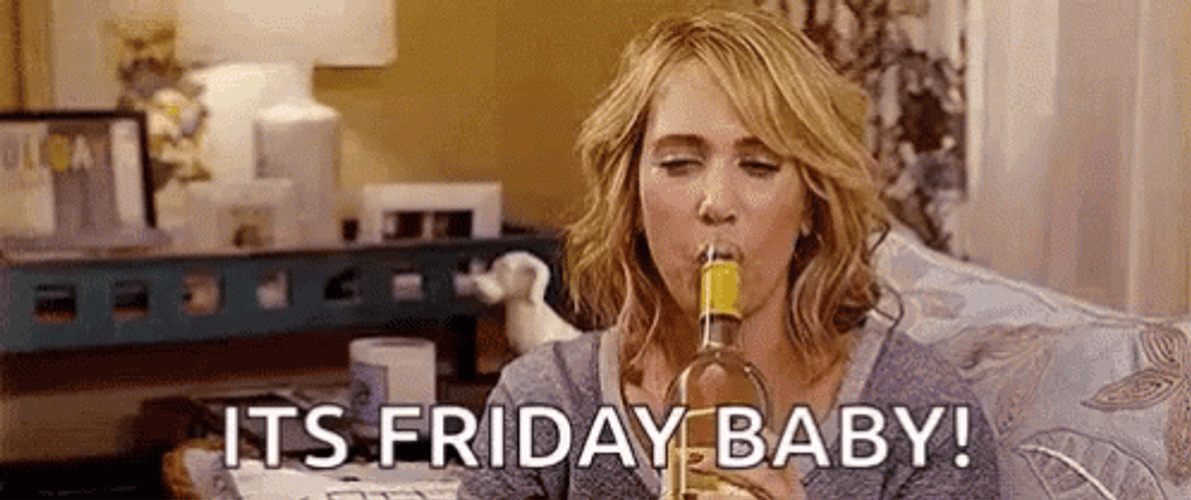 Friday Drunk Kristen Wiig GIF