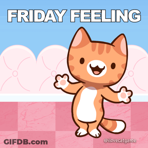 Friday Feeling Cat Dancing GIF