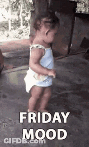 Friday Mood Little Girl Dancing GIF