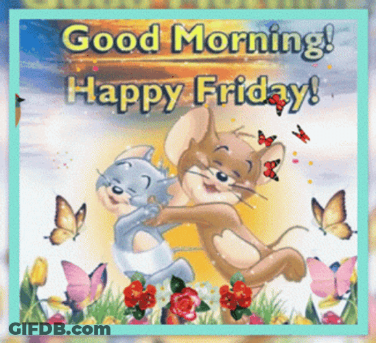 Friday Morning Hug From Tom And Jerry GIF