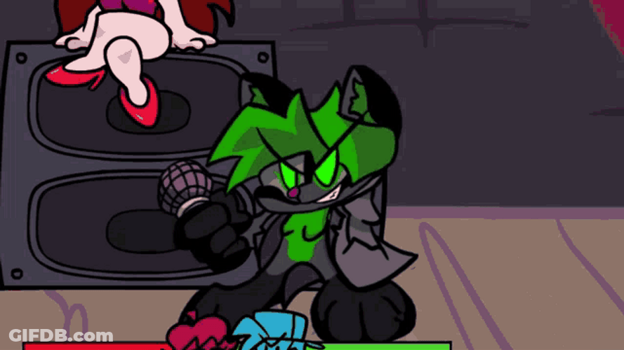 Friday Night Funkin Evil Green Mouse GIF