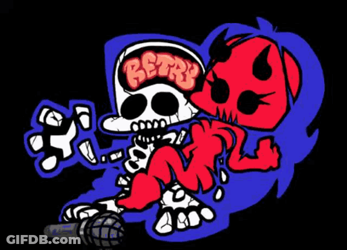 Friday Night Funkin Skeleton Couple GIF