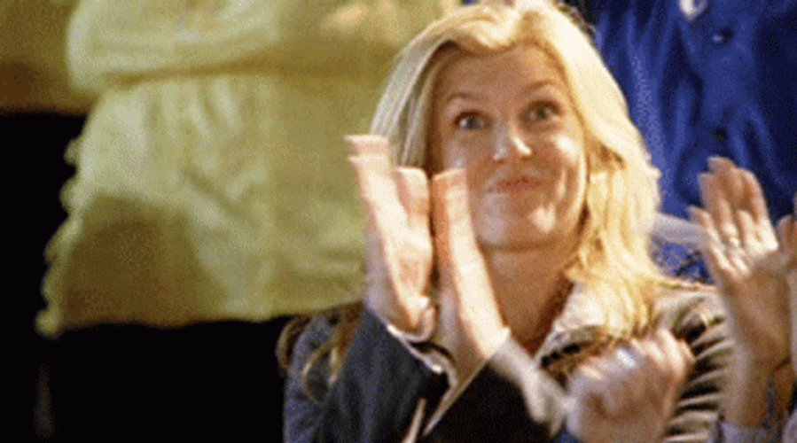 Friday Night Lights Tami Taylor Forceful Clap GIF