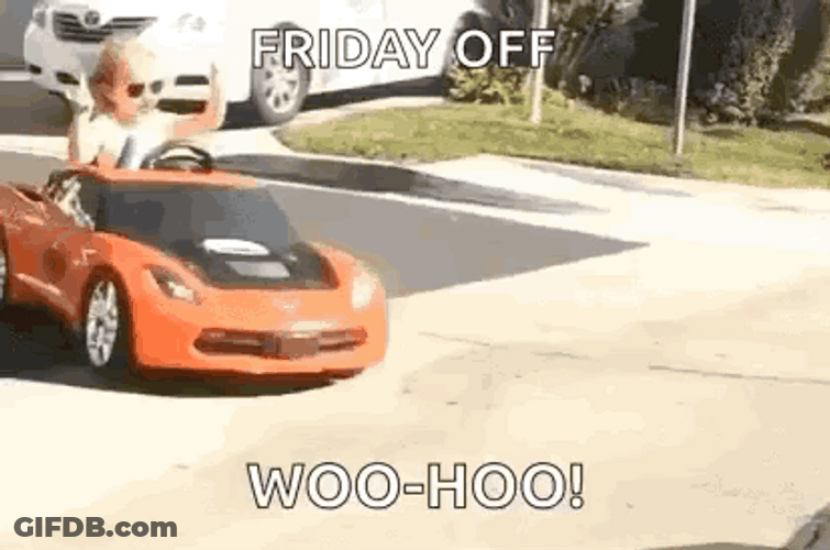 Friday Off Woo Hoo Toy Car Drift GIF