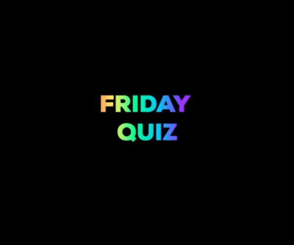 Friday Quiz Rainbow Text GIF