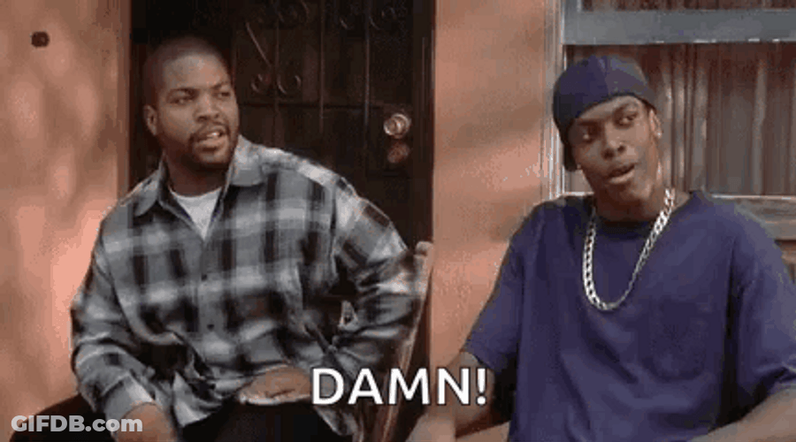Friday Surprised Ice Cube Chris Tucker Damn GIF