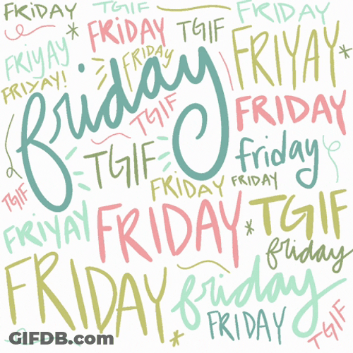 Friday Vibes Doodle Text GIF