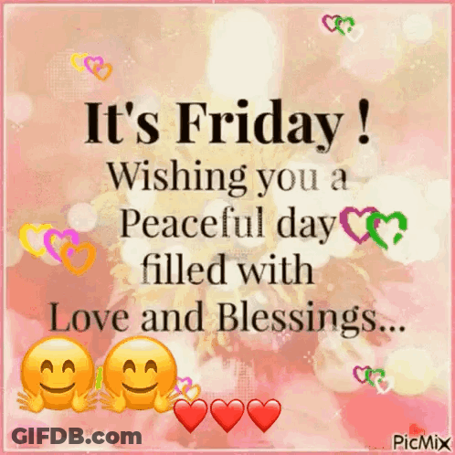 Friday Wishing Peace Love Blessings GIF