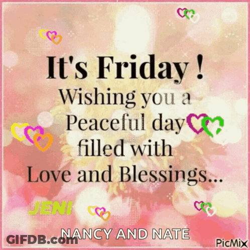 Friday Wishing Peace Love Blessings GIF