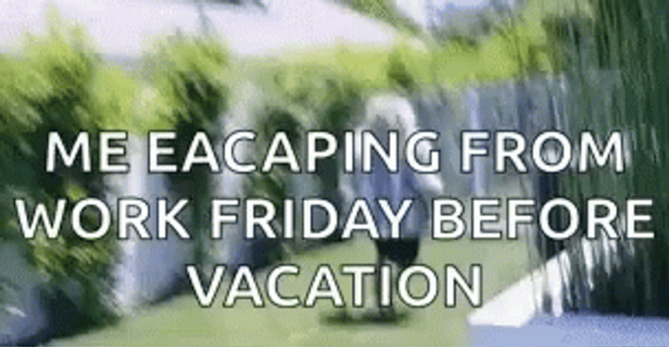 Friday Work Meme Person Climbing Over Gate GIF