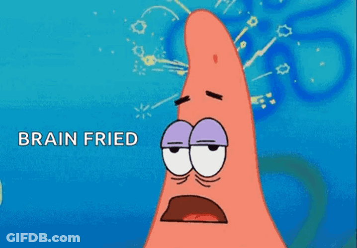 Fried Brain Patrick GIF
