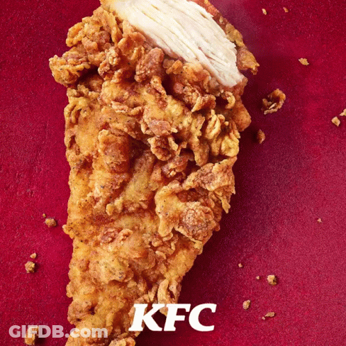 Fried Chicken With KFC Logo GIF