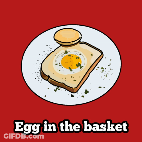Fried Egg On Toast Egg In The Basket GIF