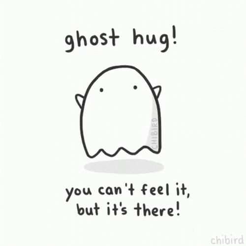 Friend Hug Cute Ghost GIF