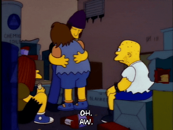 Friend Hug The Simpsons GIF
