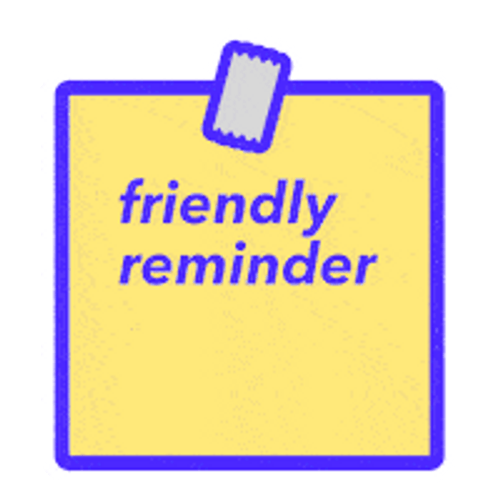 Friendly Reminder On Folding Post It GIF