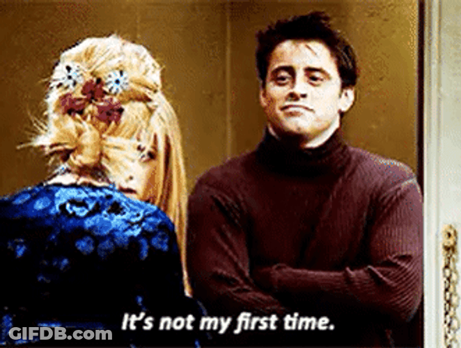 Friends Cast Matt LeBlanc Not His First Time GIF