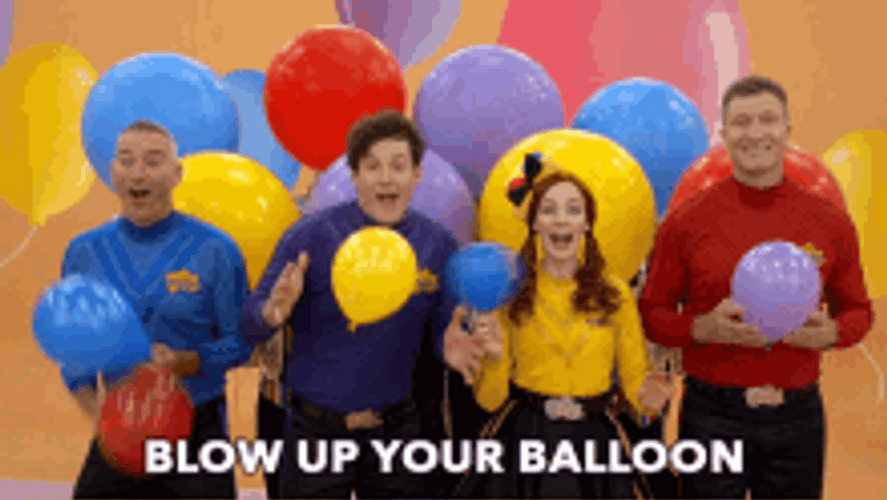 Friends Celebrate Birthday Balloons Surprise GIF