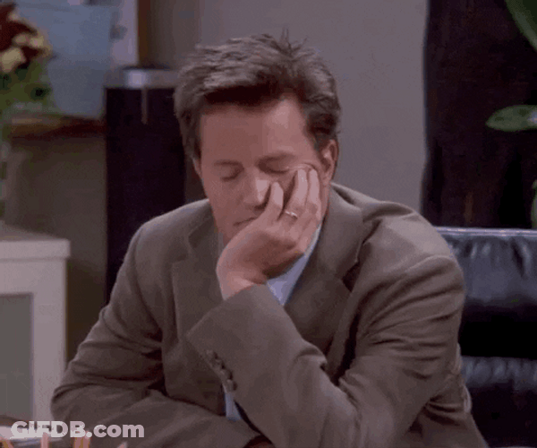 Friends Chandler Bing Asleep GIF