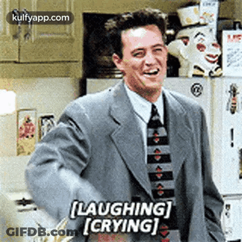Friends Chandler Bing Laugh Cry GIF