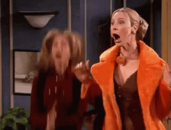 Friends Clapping And Jumping Up And Down GIF