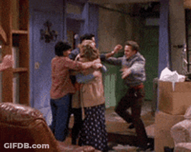 Friends Family Casts Group Hug GIF