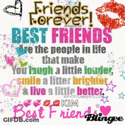 Friends Forever Best Friends Poster GIF