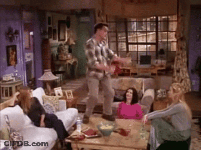 Friends Funny Victory Dance GIF