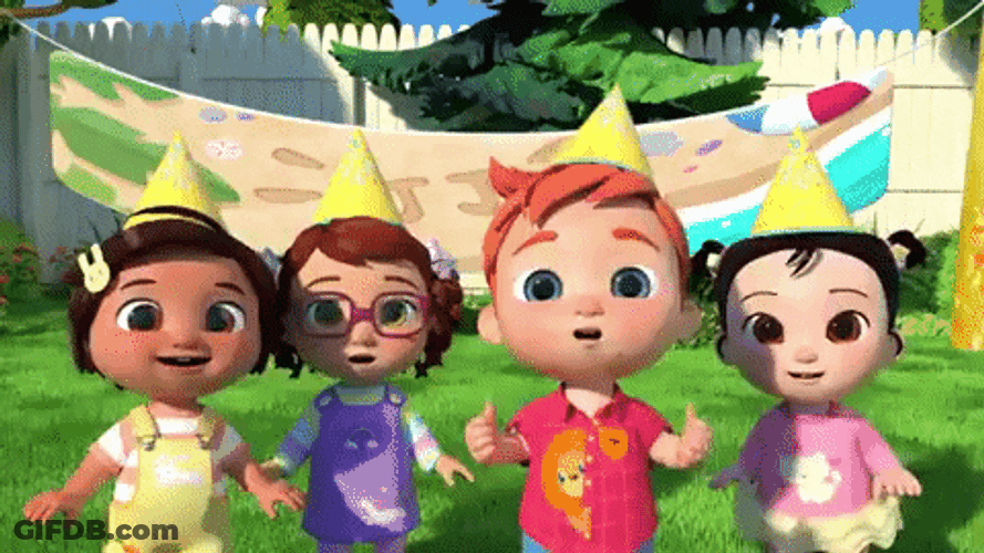 Friends Happy Birthday Yes Cheer Cocomelon GIF