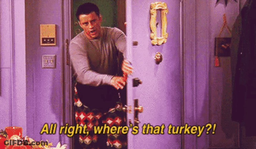 Friends Happy Thanksgiving Episodes Montage GIF