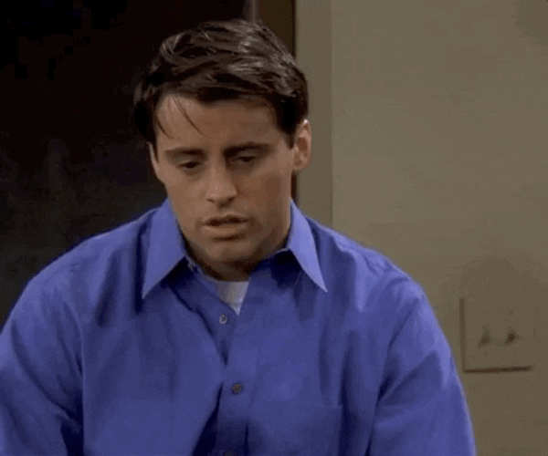 Friends Joey Tribbiani Doubtful Reaction GIF