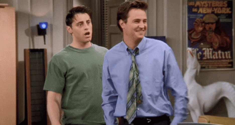 Friends Joey Tribbiani Poke Chandler Bing GIF