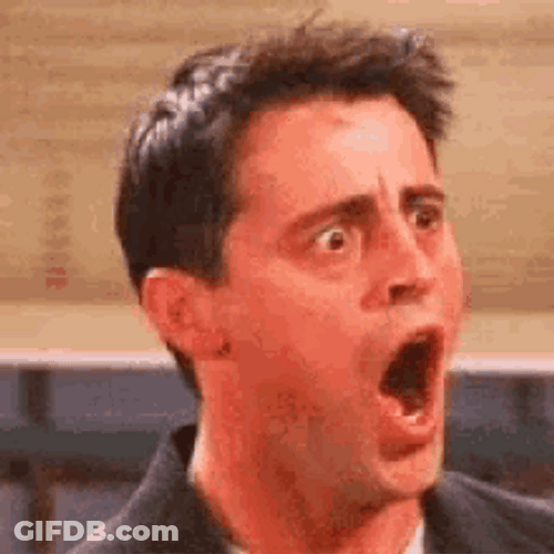 Friends Joey Tribbiani Surprised Face GIF