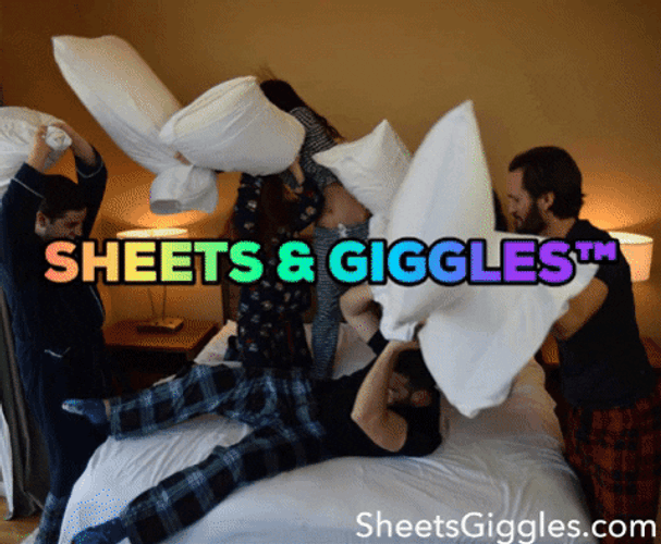 Friends Pillow Fight Sheets And Giggles GIF