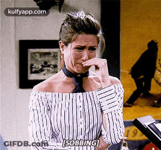 Friends Rachel Green Sobbing Hard GIF