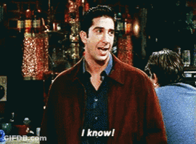 Friends Ross I Know Right GIF