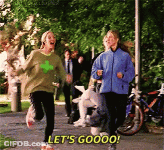 Friends Running Meme GIF