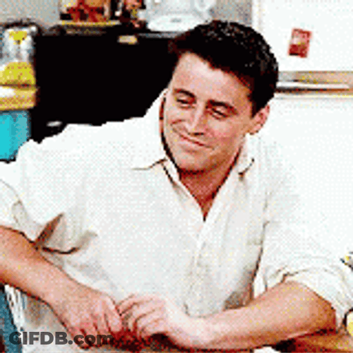 Friends Sitcom Joey Tribbiani Solid Realization Reaction GIF