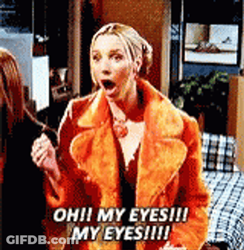 Friends Sitcom Phoebe Buffay Irritated Eye GIF