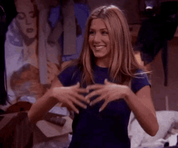 Friends Sitcom Rachel Green Tada Witness Me GIF