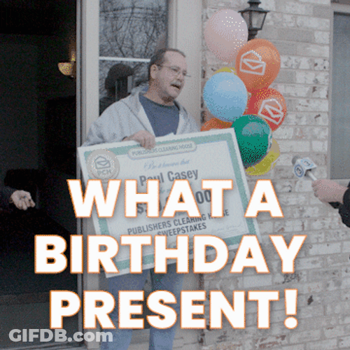Friends Surprise Birthday Present GIF