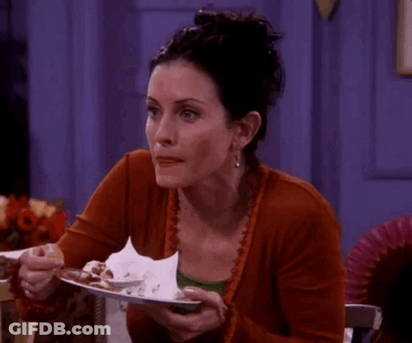 Friends Thanksgiving Acting Delicious GIF