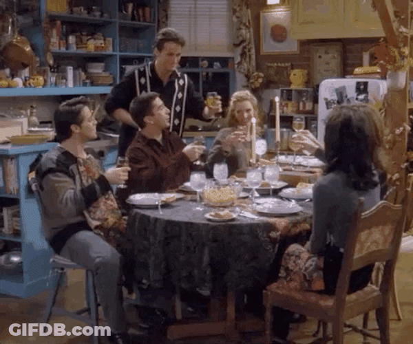 Friends Thanksgiving Cheers Everybody GIF